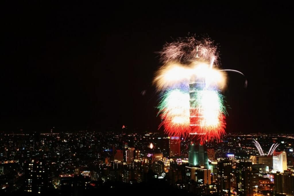 New Year's Eve fireworks of Taipei 101