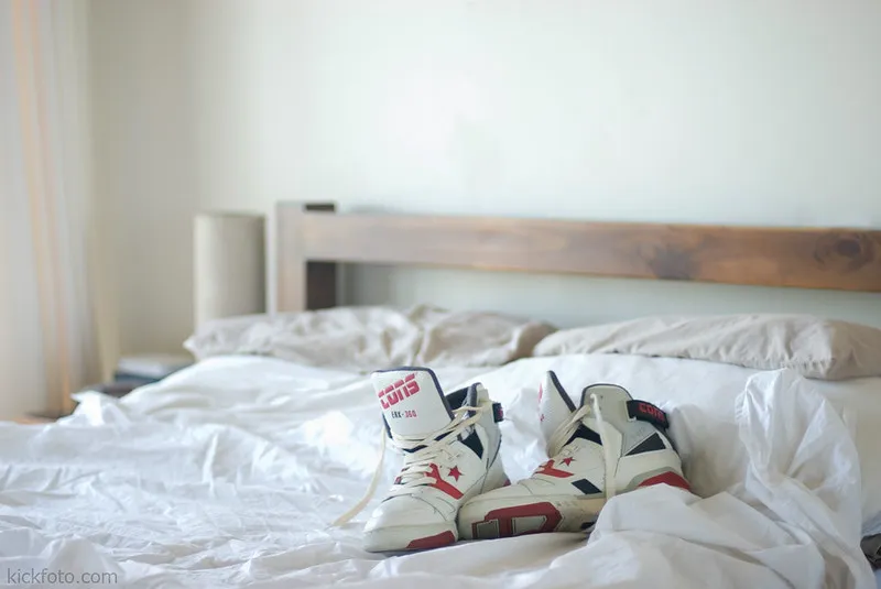 shoes and bed